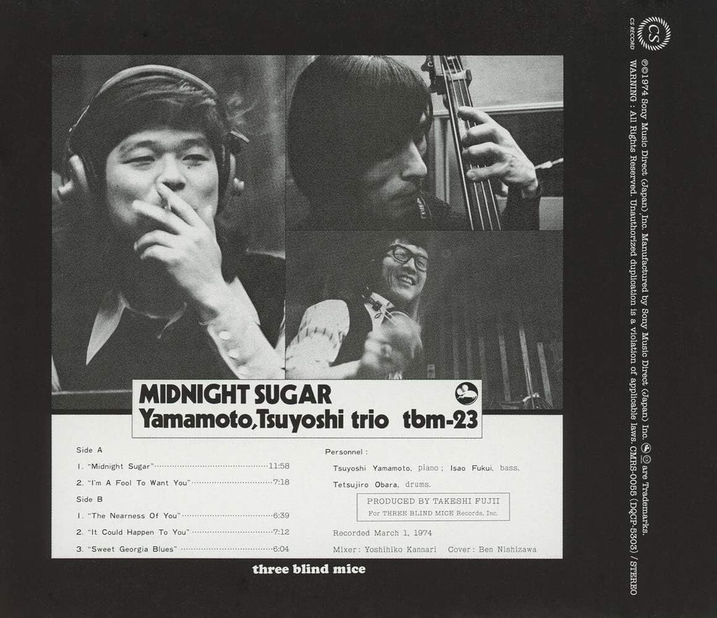 New TSUYOSHI YAMAMOTO TRIO MIDNIGHT SUGAR JAPAN CD