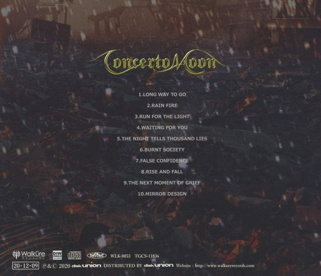 New CONCERTO MOON Rain Fire CD Crystal Clear Double Dealer Valthus Demons Eye
