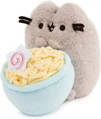 GUND Pusheen the Cat 10 year anniversary DX ramen bowl, a cute stuffed cat NEW