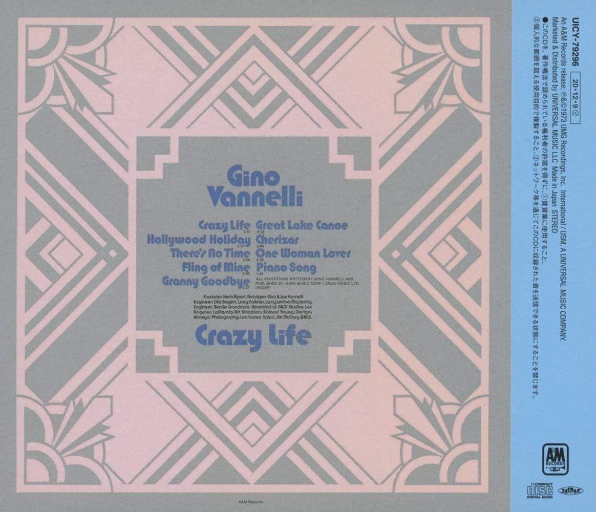 Gino Vannelli/Crazy Life UICY79296 CD NEW
