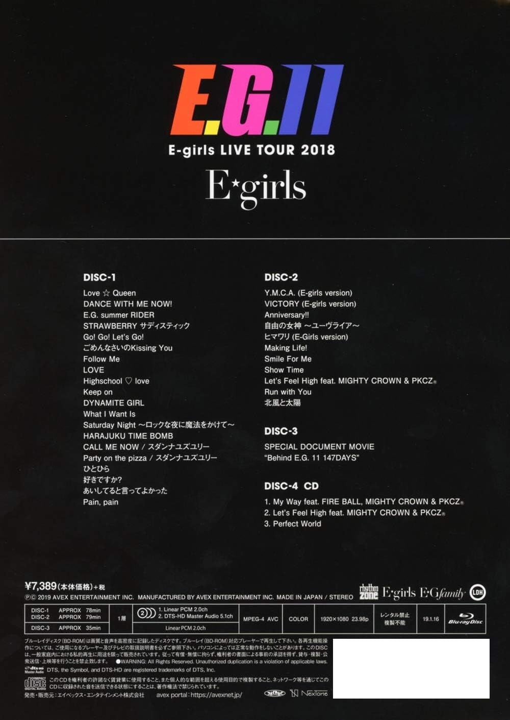 New E-girls LIVE TOUR 2018 E.G. 11 First Limited Edition Blu-ray CD Photobook