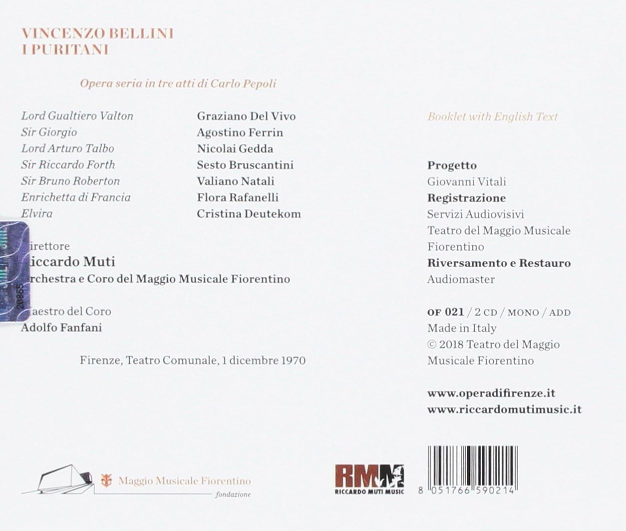 Bellini: I Puritani Bellini (1801-1835) [CD] NEW