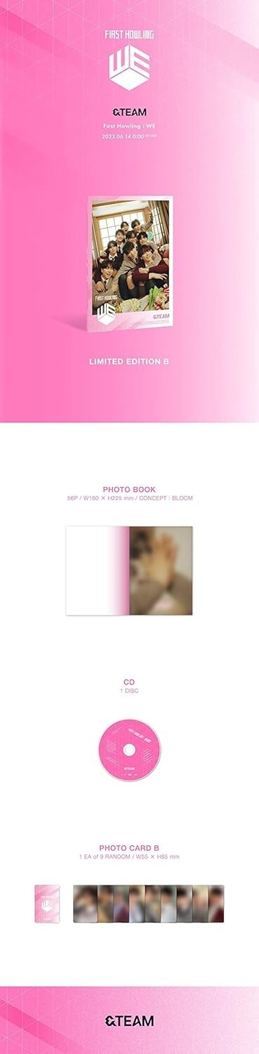 CD &TEAM First Howling : WE First Limited Edition Type B CD Photo Book Card