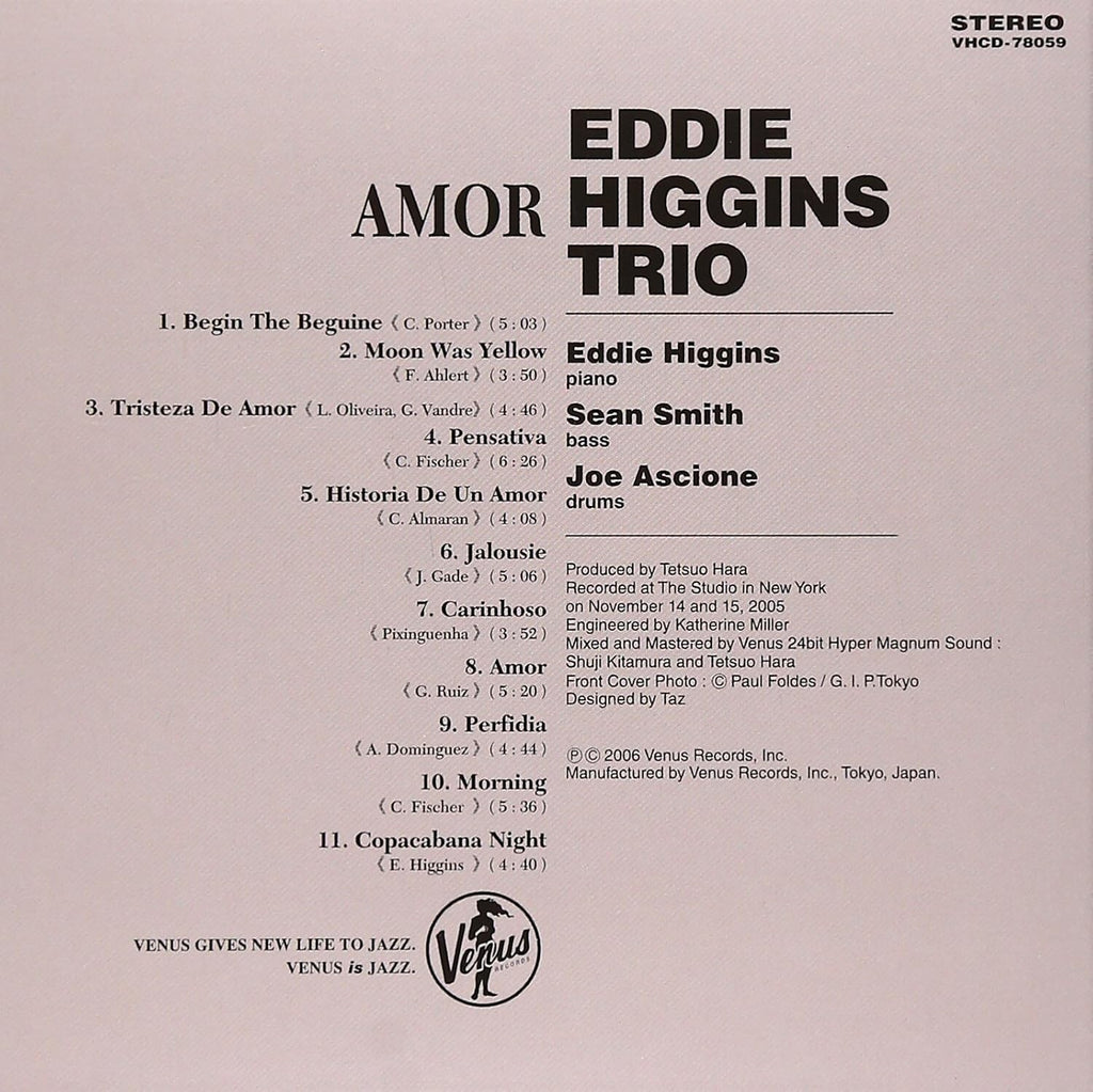 Eddie Higgins Trio Jazz CD Amor Paper Sleeve Japan New