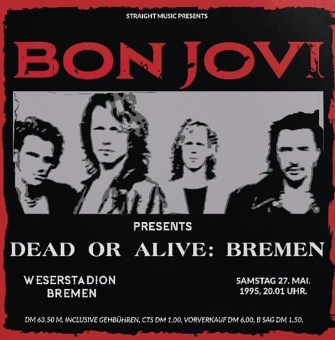 New BON JOVI DEAD OR ALIVE BREMEN 1995 CD VSCD4655/6 Japan 2024