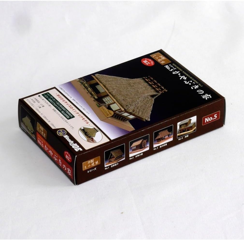 Woody Joe Mini Architecture No.5 Thatched Roof House Wooden Model Assembly NEW