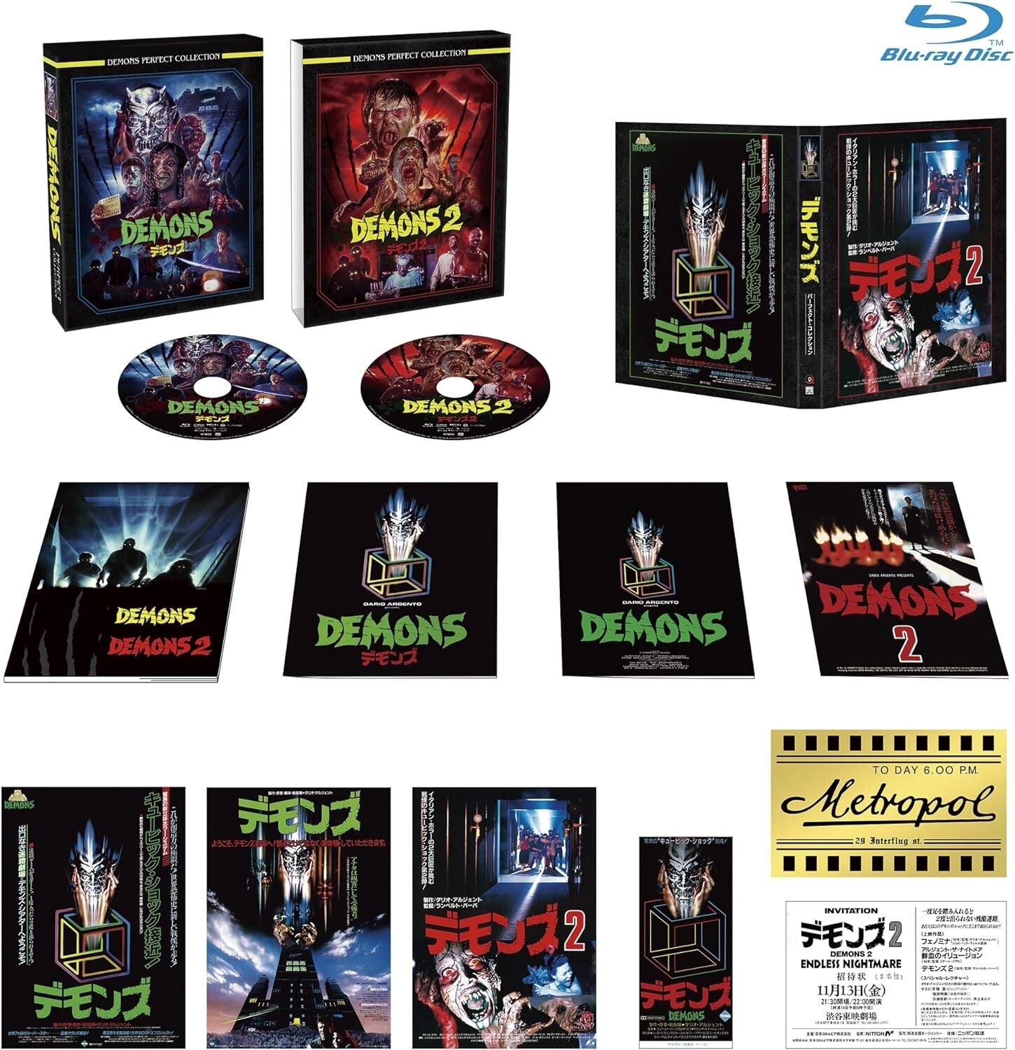 Demons 1&2 4K Remaster 2 Blu-ray Perfect Box First Limited Edition Booklet new