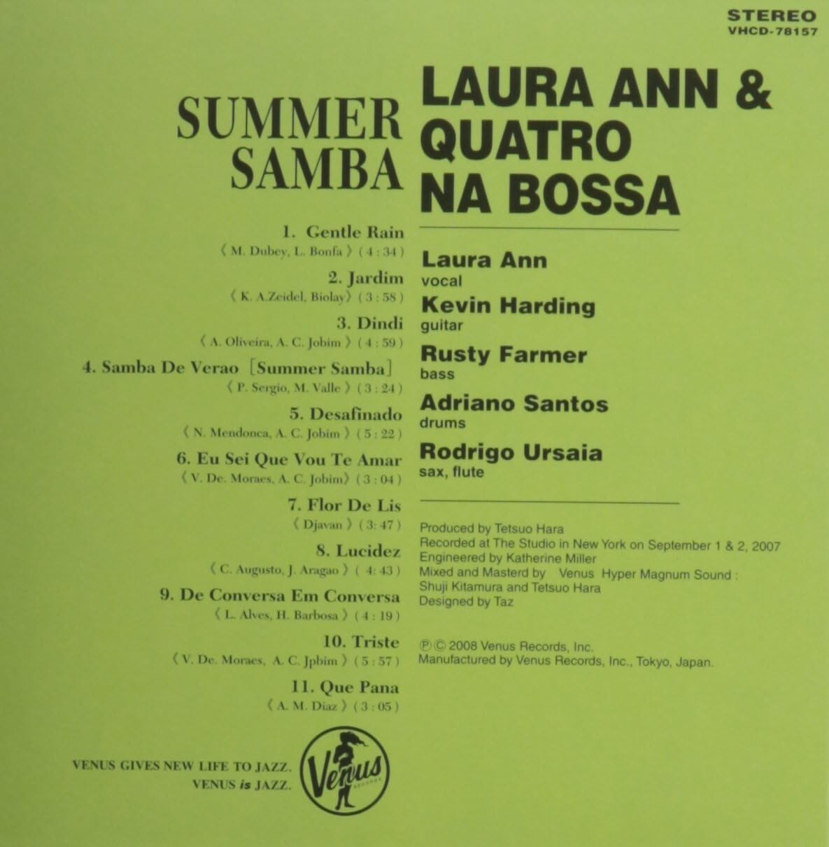 New Laura Ann & Quatro Na Bossa Jazz CD Summer Samba Paper Sleeve OBI E