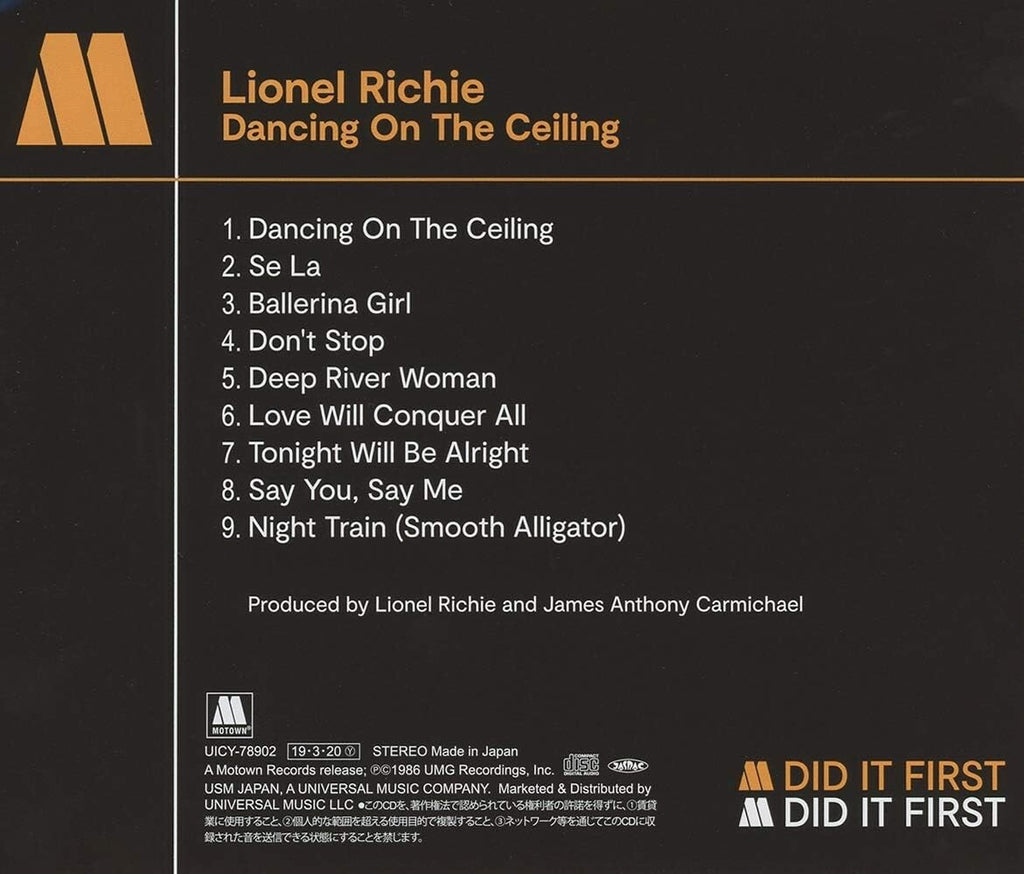 Lionel Richie CD Dancing On The Ceiling Japan OBI New
