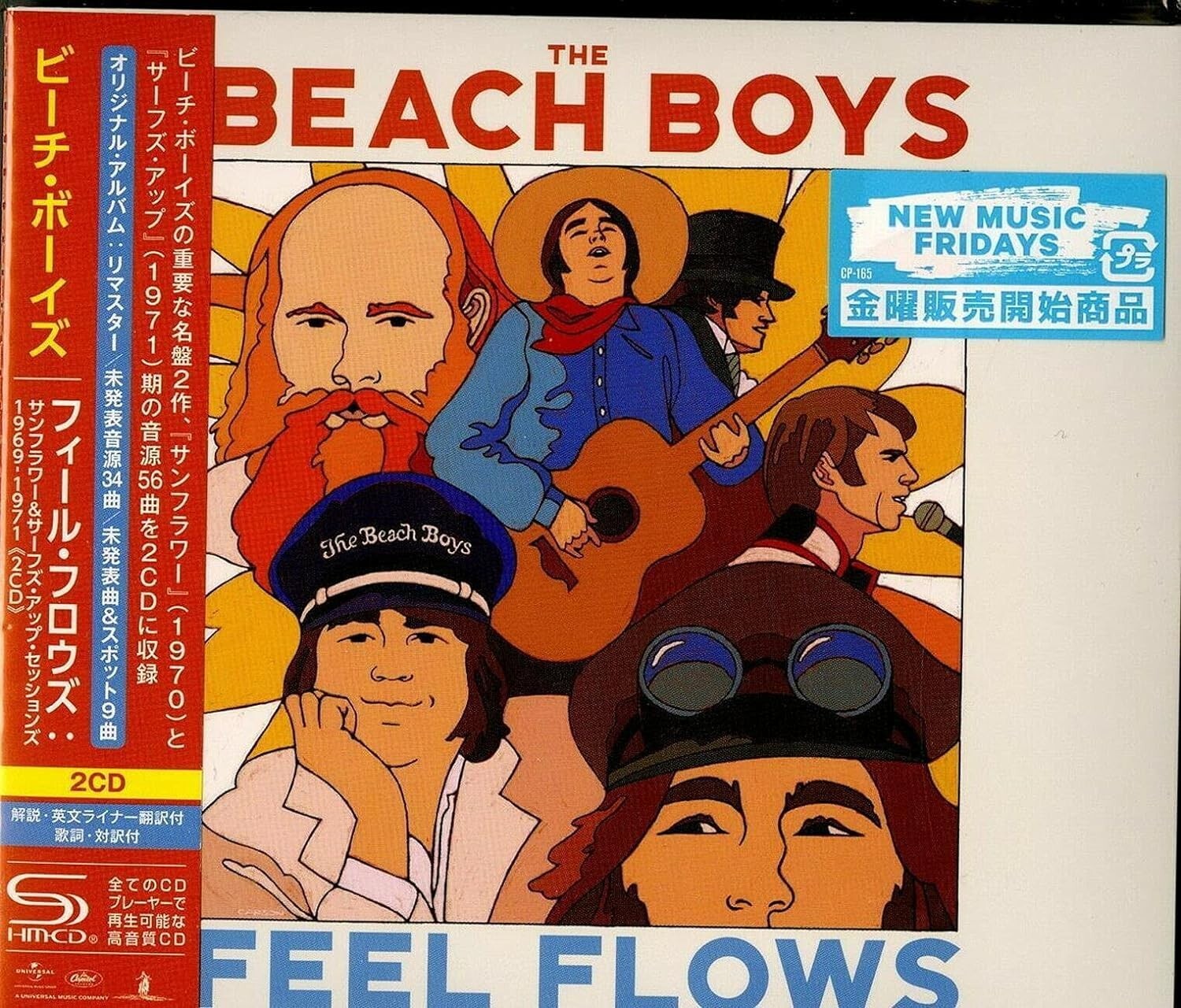 BEACH BOYS FEEL FLOWS SUNFLOWER & SURF’S UP SESSIONS 69-71 JAPAN 2 SHM CD New