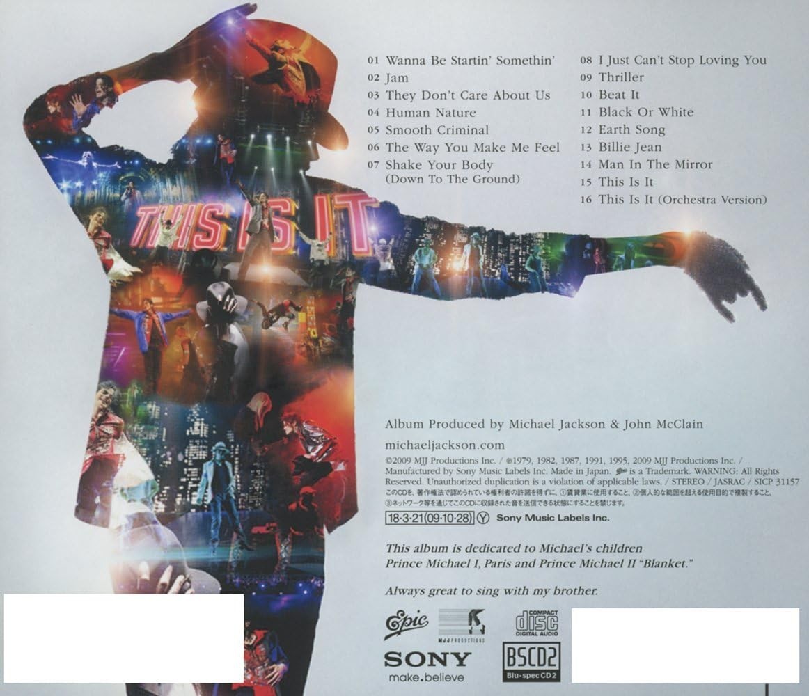 Michael Jackson CD (BSCD2) This Is It Japan OBI NEW