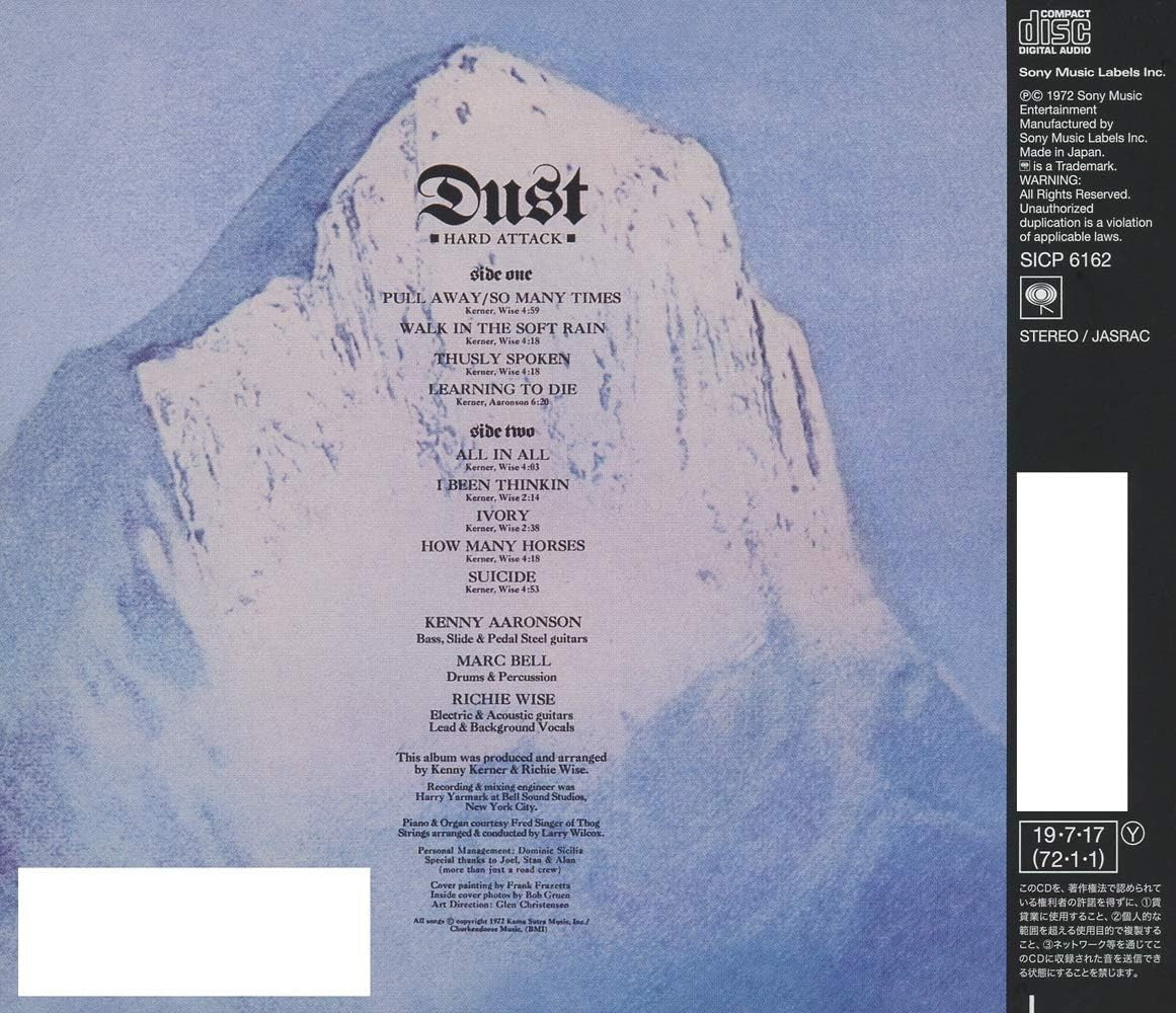 Dust CD Hard Attack Japan OBI NEW