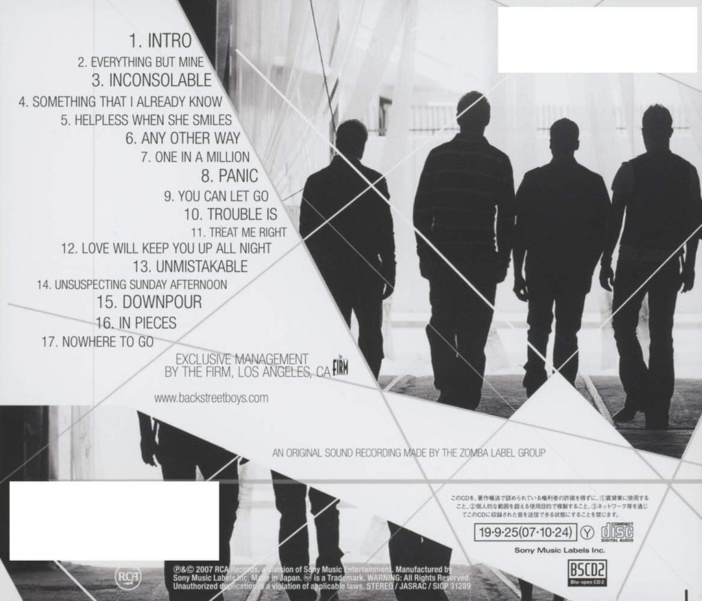 New Backstreet Boys CD(BSCD2) Unbreakable  Bonus Tracks