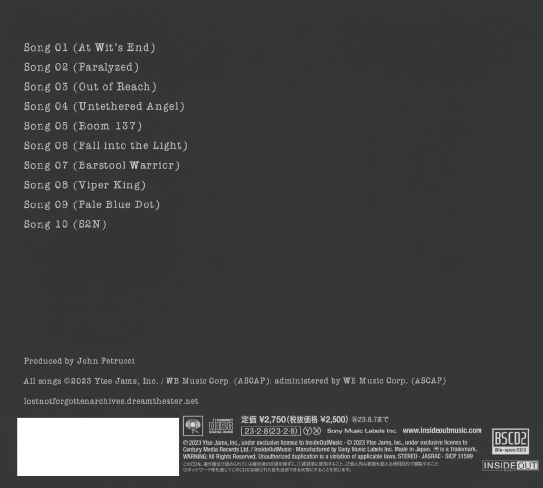 New Dream Theater Distance Over Time Demos Blu-Spec CD 2 (BSCD2) JAPAN Digipak