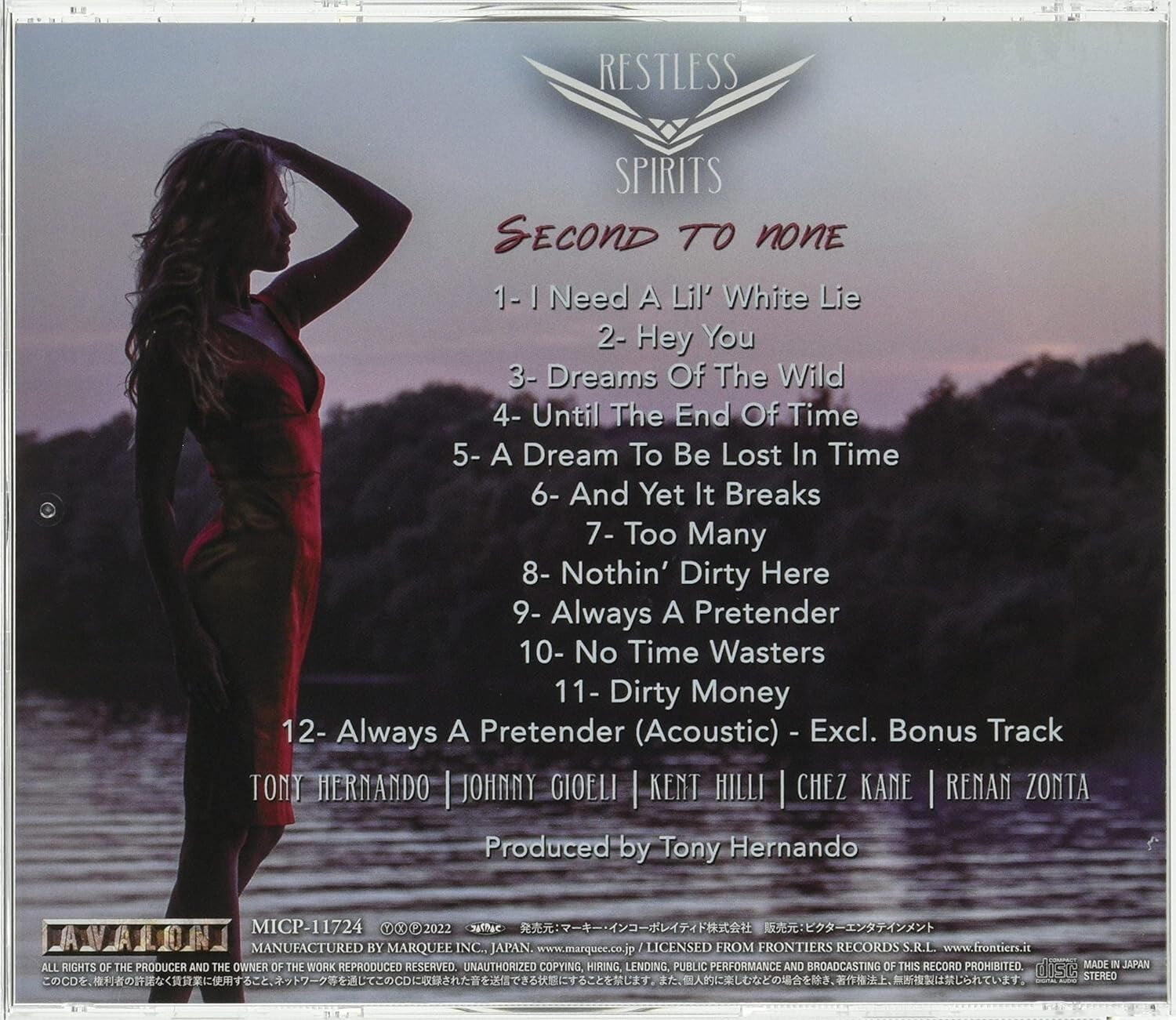 RESTLESS SPIRITS SECOND TO NONE CD From Japan New