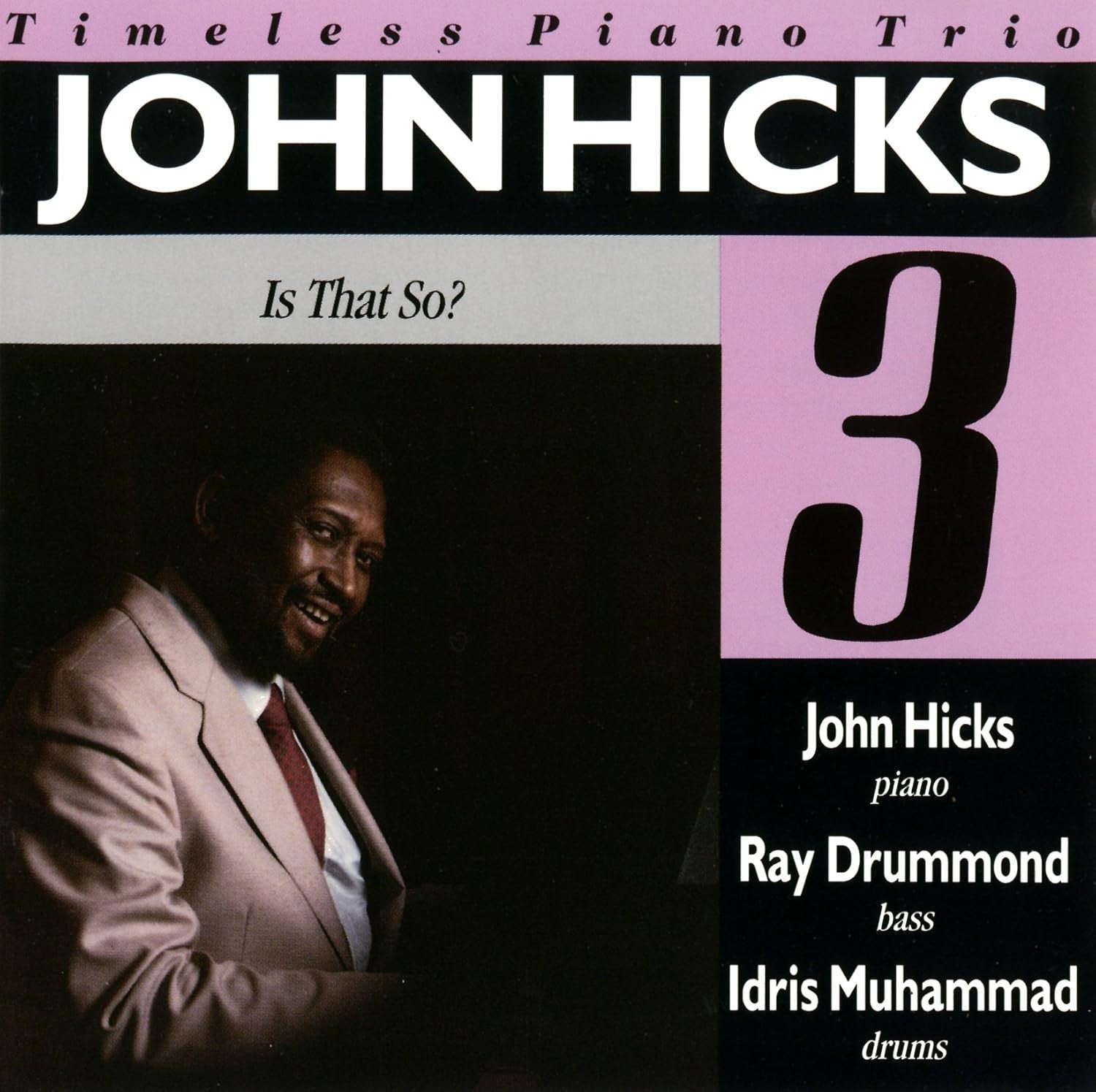 John Hicks Trio Jazz Piano Is That So? Japan CD OBI NEW