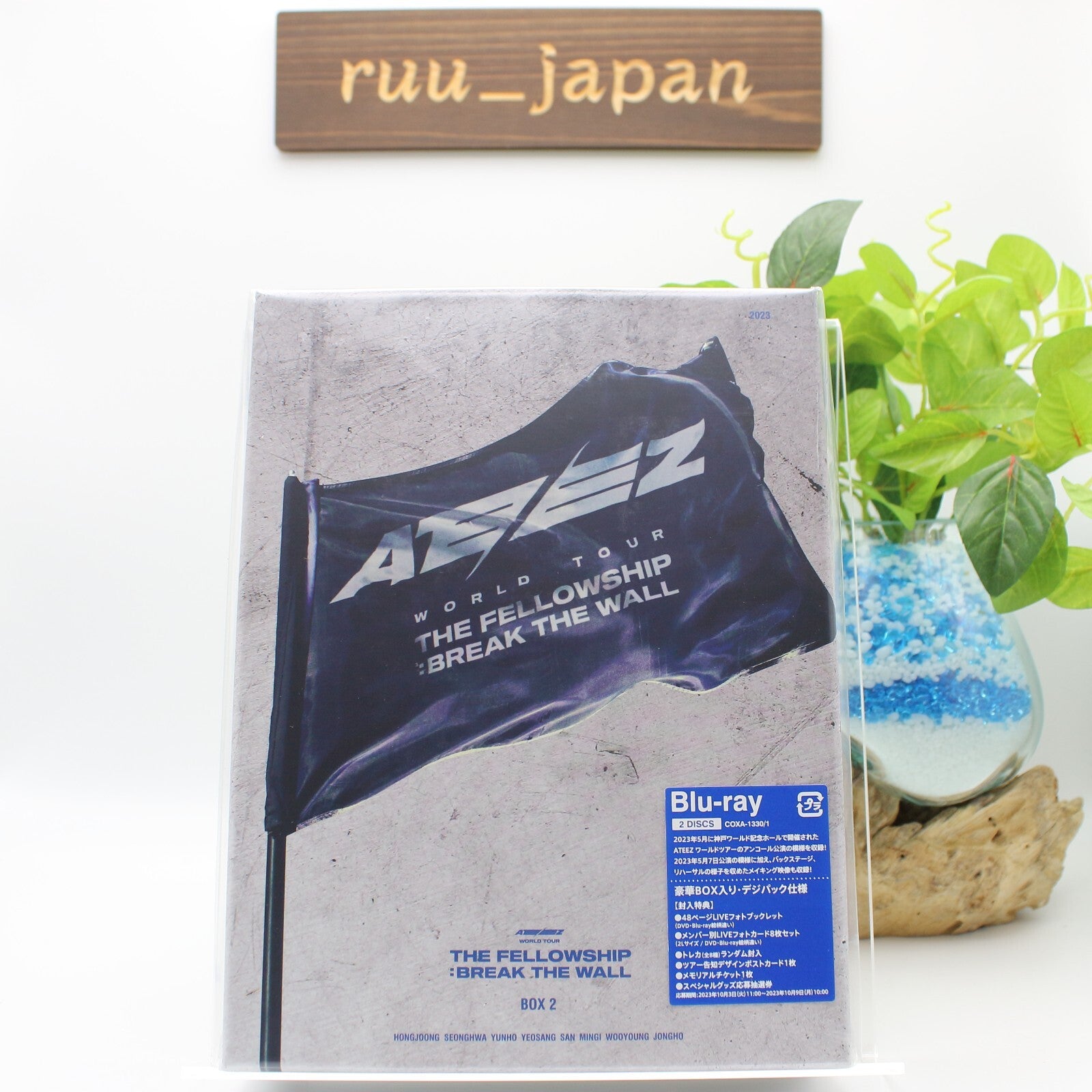 ATEEZ WORLD TOUR THE FELLOWSHIP BREAK THE WALL BOX2 JAPAN Blu-ray+PHOTOCARD New