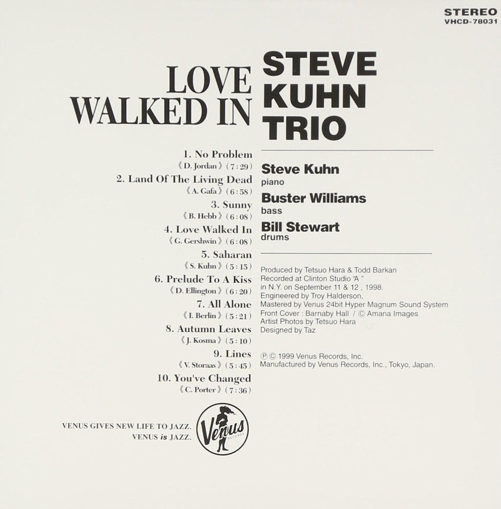 Steve Kuhn Trio Jazz Piano CD Love Walked In Paper OBI Sleeve Japan NEW