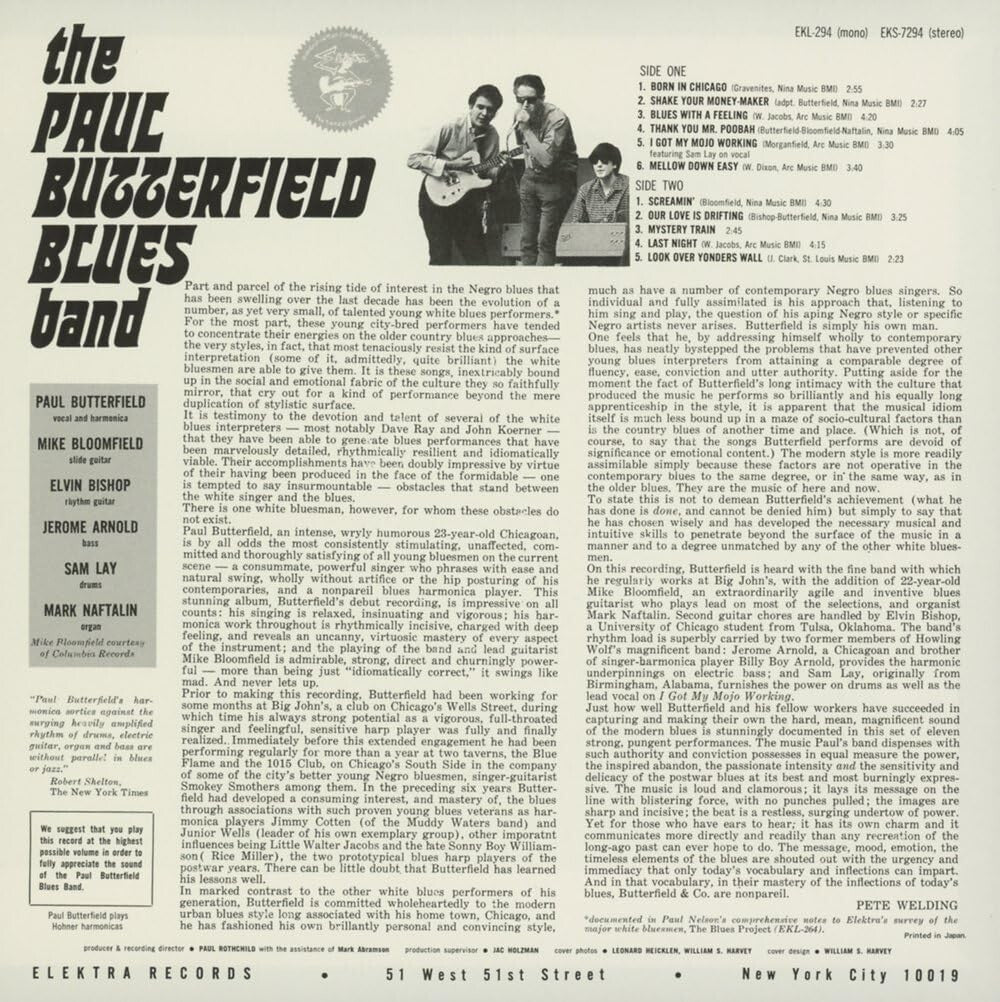 New The Paul Butterfield Blues Band S/T WPCR-18025 (2018) Mini LP SHM-CD Japan