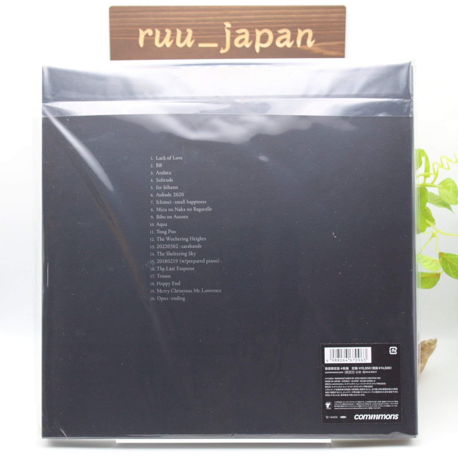 New Ryuichi Sakamoto Opus Vinyl Record 4LP Limited Edition Piano Solo Concert