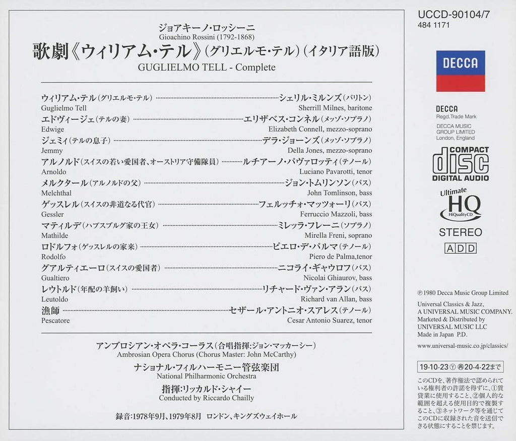 CD New Rossini: Opera William Tell