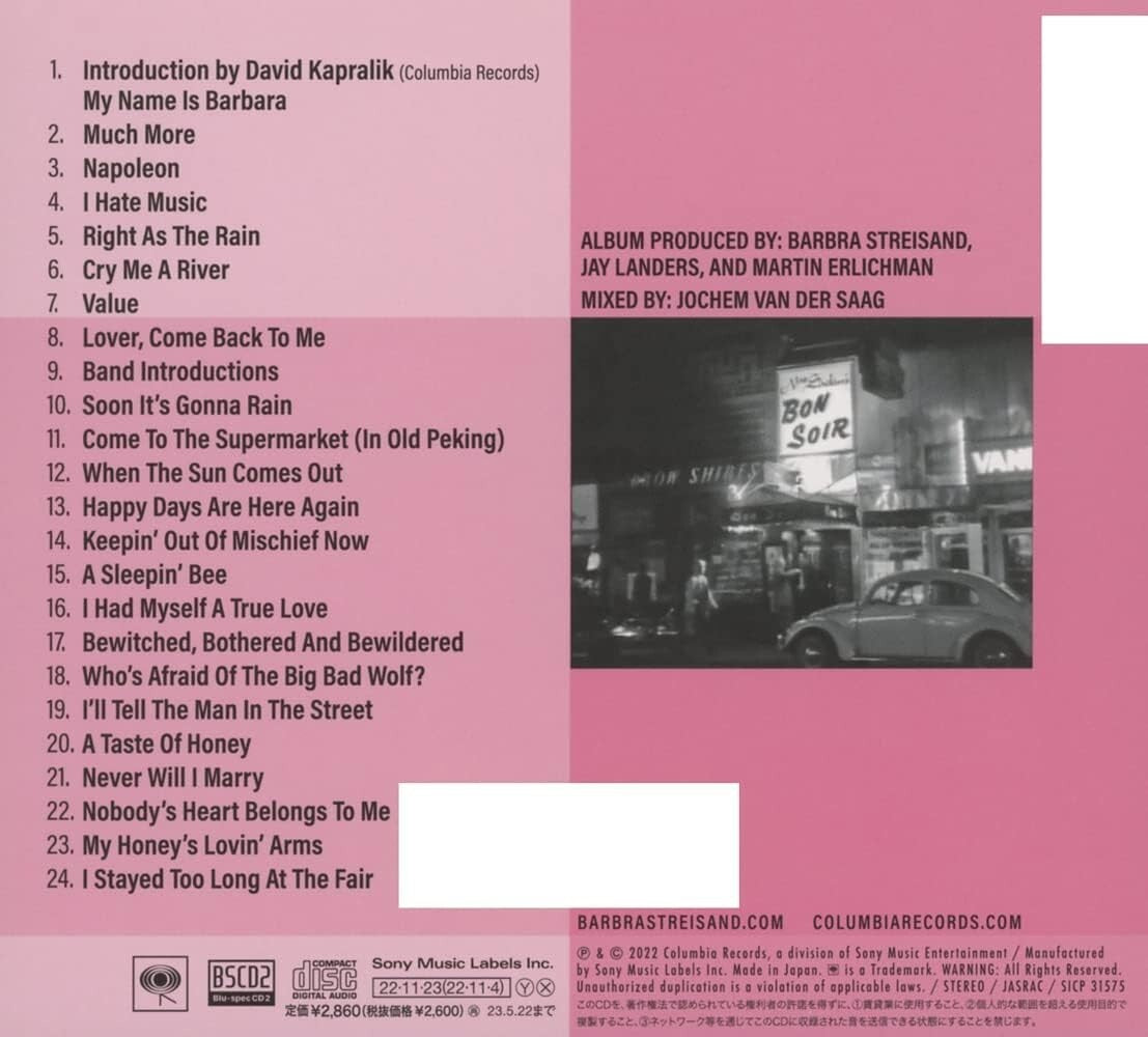 BARBRA STREISAND LIVE AT THE BON SOIR JAPAN BLU-SPEC CD From Japan NEW