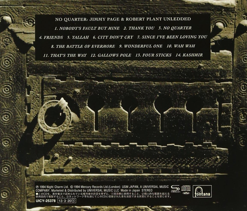 Jimmy Page & Robert Plant Zeppelin SHMCD No Quarter Japan OBI NEW