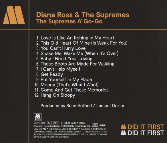 New The Supremes Diana Ross CD A Go-Go Japan OBI