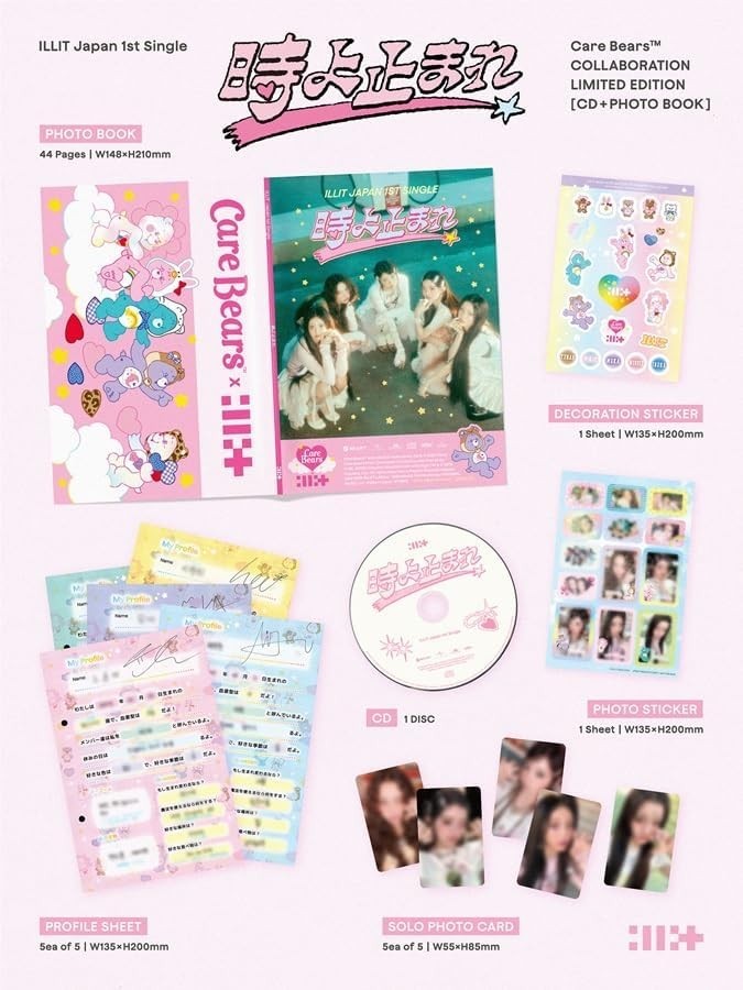 CD ILLIT Japan 1st Single Toki Yo Tomare CD Care Bears Collaboration Limited ED