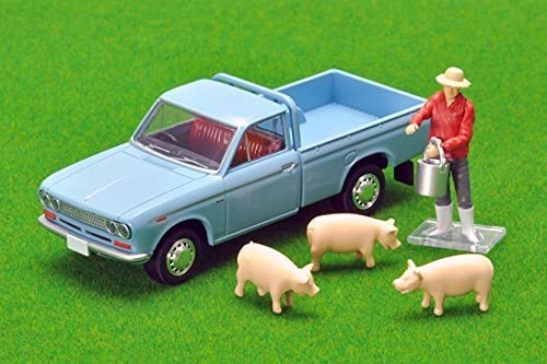 Tomica Limited Vintage 1/64 LV-195b Datsun Truck 1500 Deluxe Light Blue with New