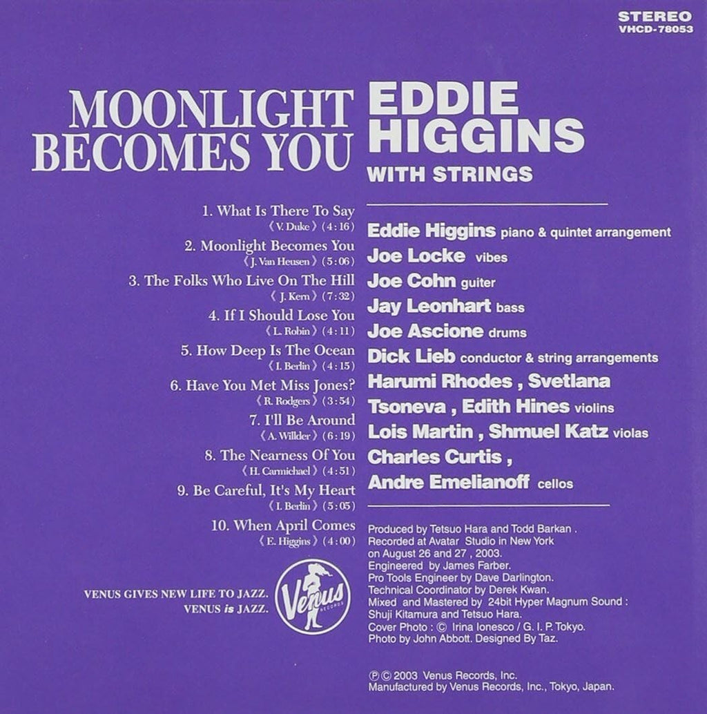 New Eddie Higgins Jazz CD Moonlight Becomes You Paper Sleeve Japan OBI*