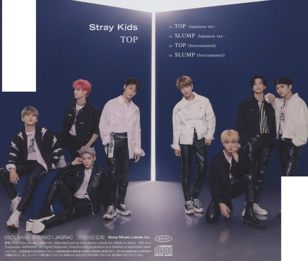 Stray Kids TOP Japanese ver. CD Standard Edition New Japan