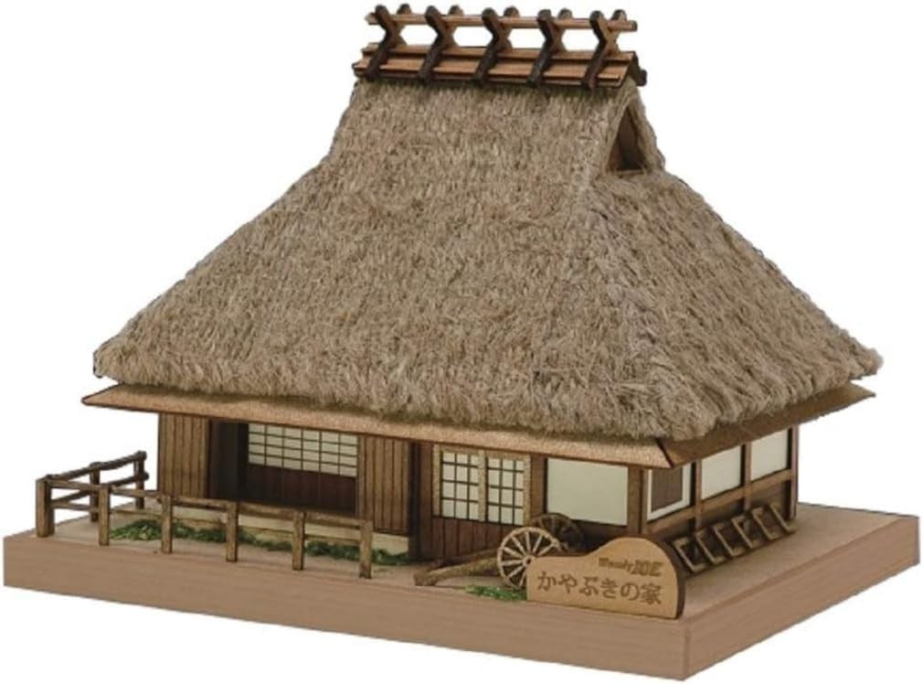 Woody Joe Mini Architecture No.5 Thatched Roof House Wooden Model Assembly NEW