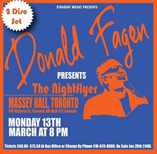 CD DONALD FAGEN -NIGHT FLYER - MASSEY HALL. TORONTO. CANADA 2006 from Japan New
