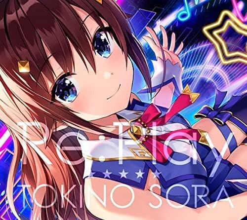 New hololive Tokino Sora Re:Play Limited CD w/ Voice keychain Sticker Staff Pass