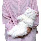 Sunlemon Sleeping Lap Cat Persian WH 22 x 14 x 47cm Stuffed Animal Cute Cat New