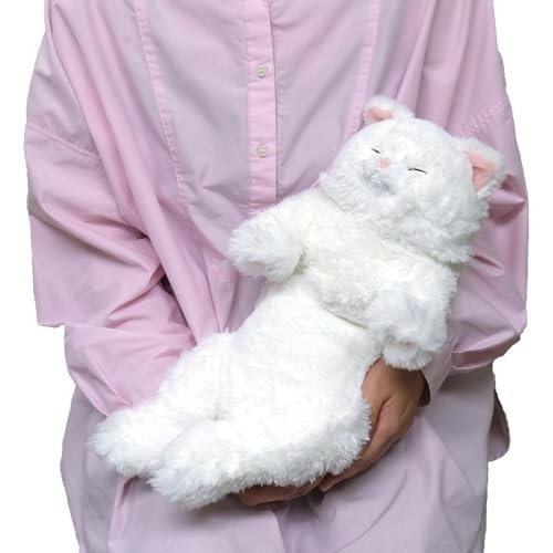 Sunlemon Sleeping Lap Cat Persian WH 22 x 14 x 47cm Stuffed Animal Cute Cat New