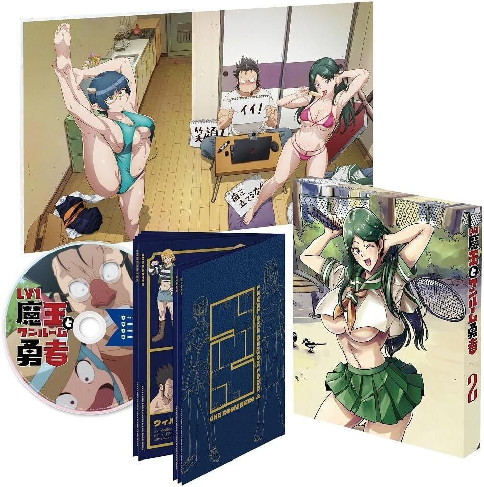 Level 1 Demon Lord and One Room Hero Vol.2 Blu-ray Booklet Japan New