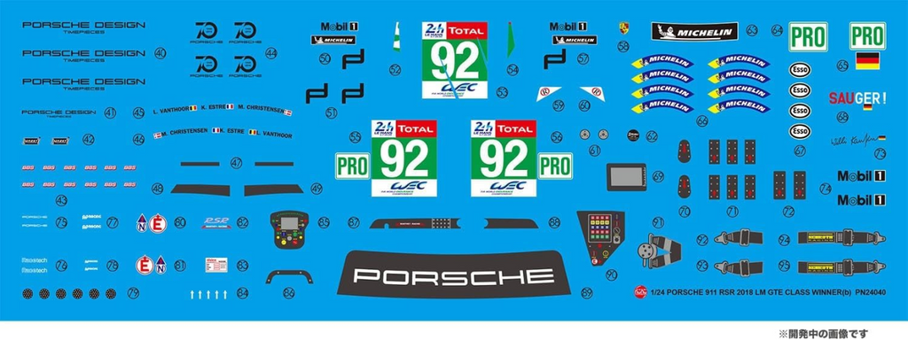 Platts/NUNU 1/24 Racing Series 911 (Type 991) RSR 2018 Le Mans 24 Hours Race New
