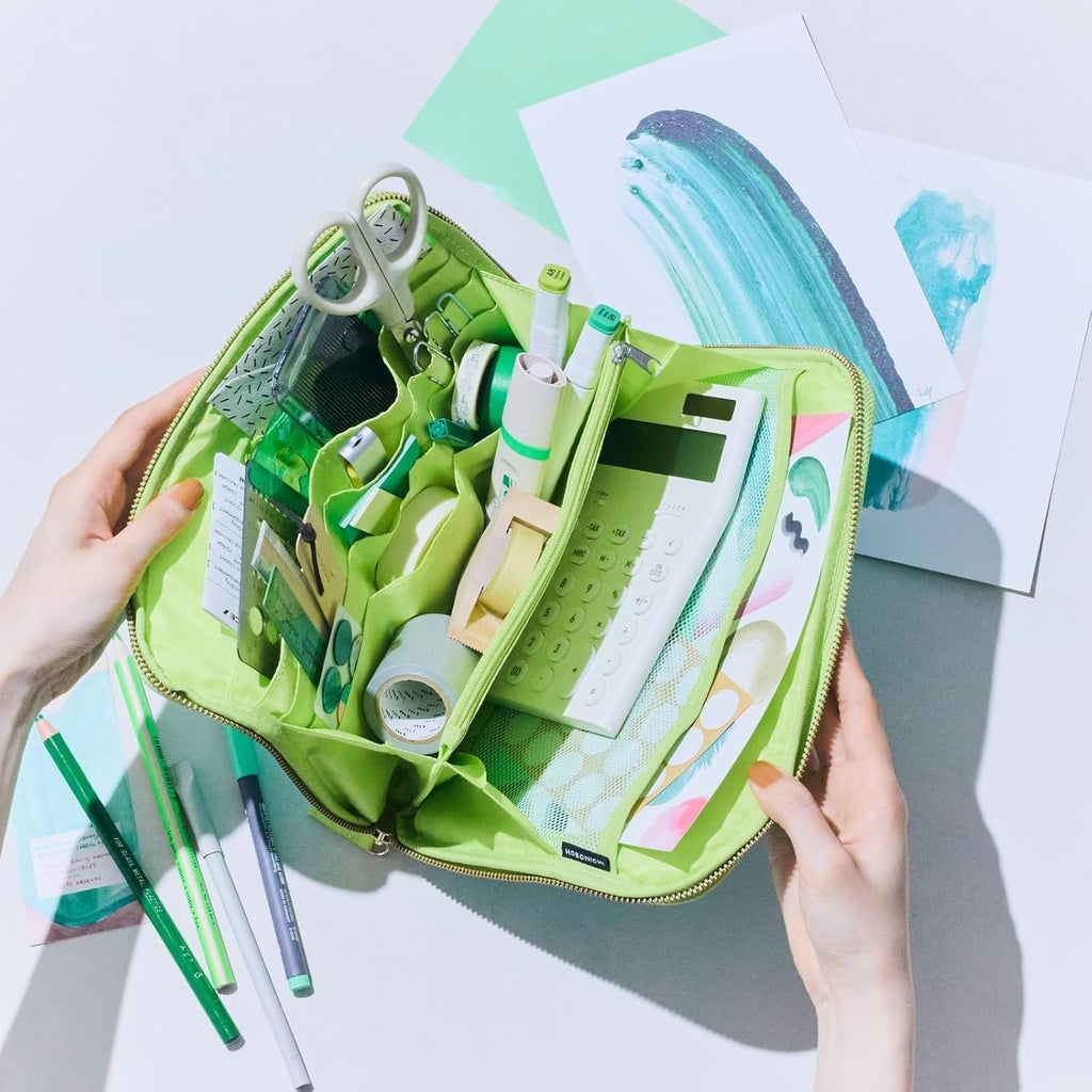 Hobonichi Large Drawer Pouch/Aqua Lime NEW