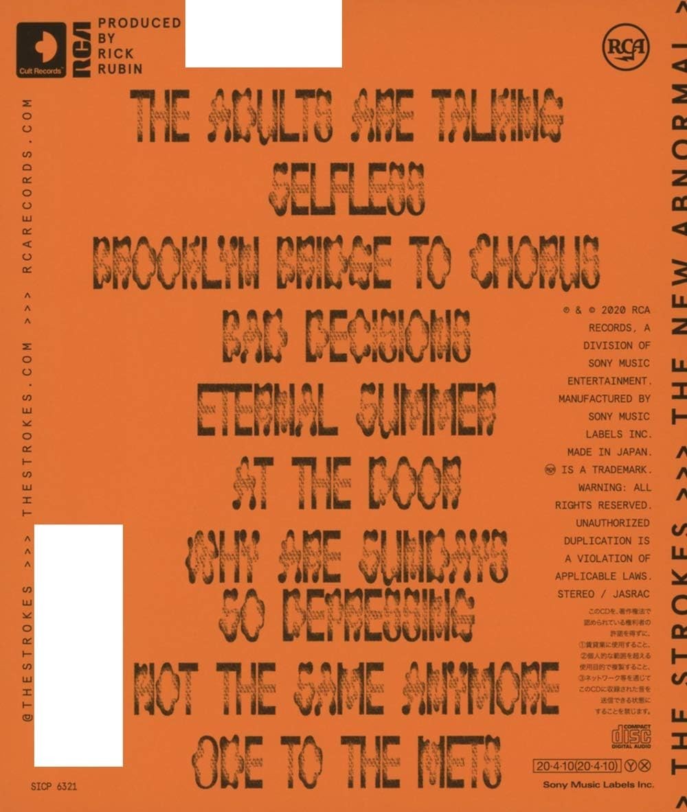 CD New 2020 STROKES THE NEW ABNORMAL JAPAN
