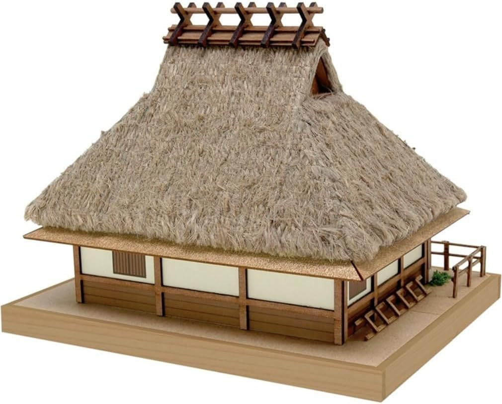 Woody Joe Mini Architecture No.5 Thatched Roof House Wooden Model Assembly NEW