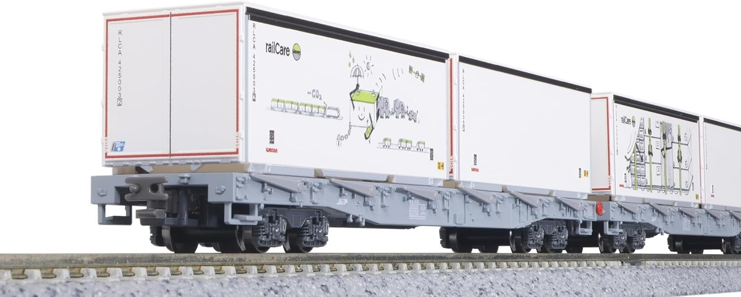 Kato RhB Rw Bogie Stake Wagon Set (4) w/Container Load VI K10-1892 N Gauge NEW