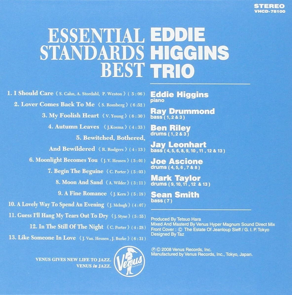 Eddie Higgins Trio Jazz CD Essential Standard Best Paper Sleeve Japan OBI New