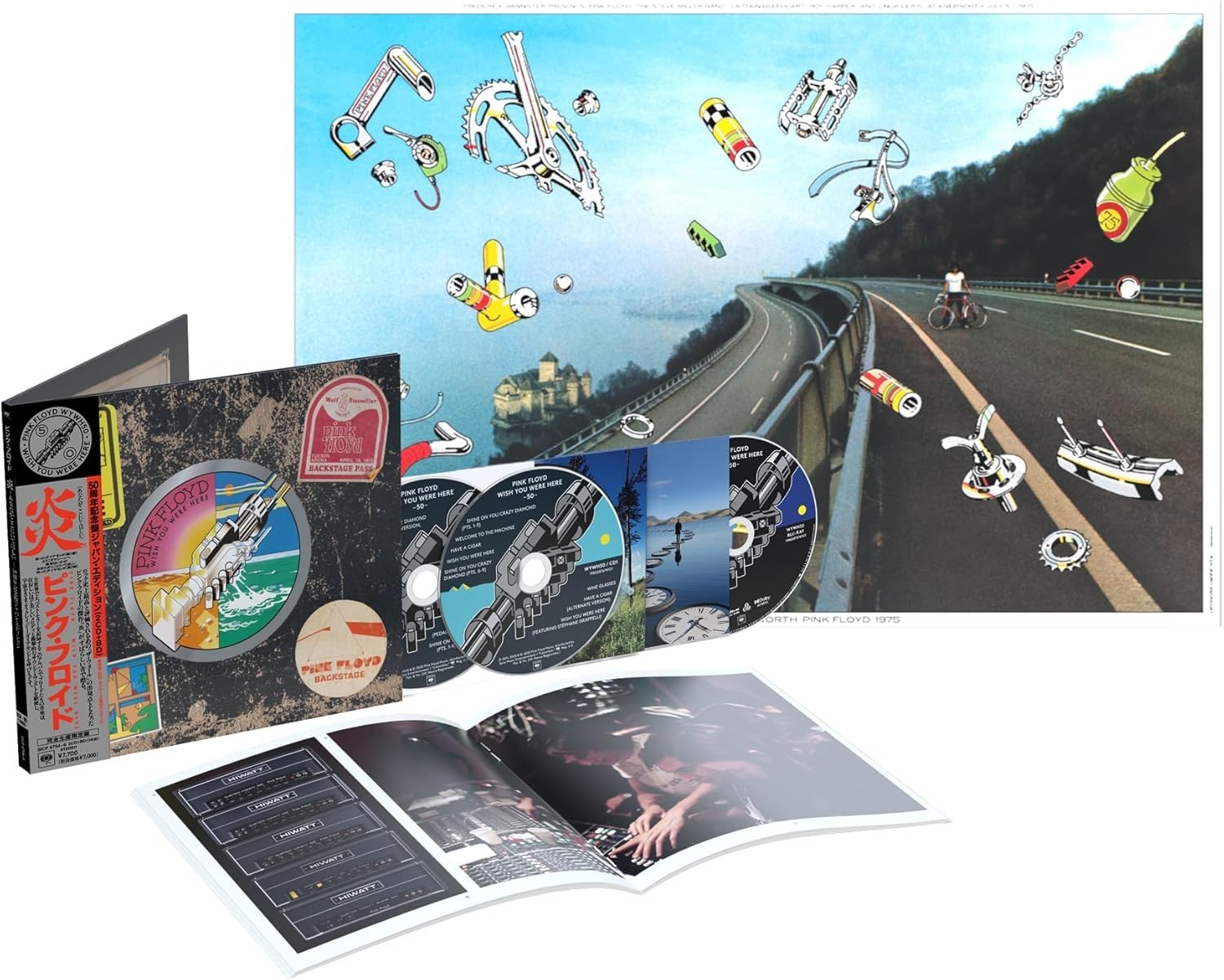 Pink Floyd Wish You Were Here 50th Anniv. Japan Limited 2CD+Blu-ray EP SIZE NEW