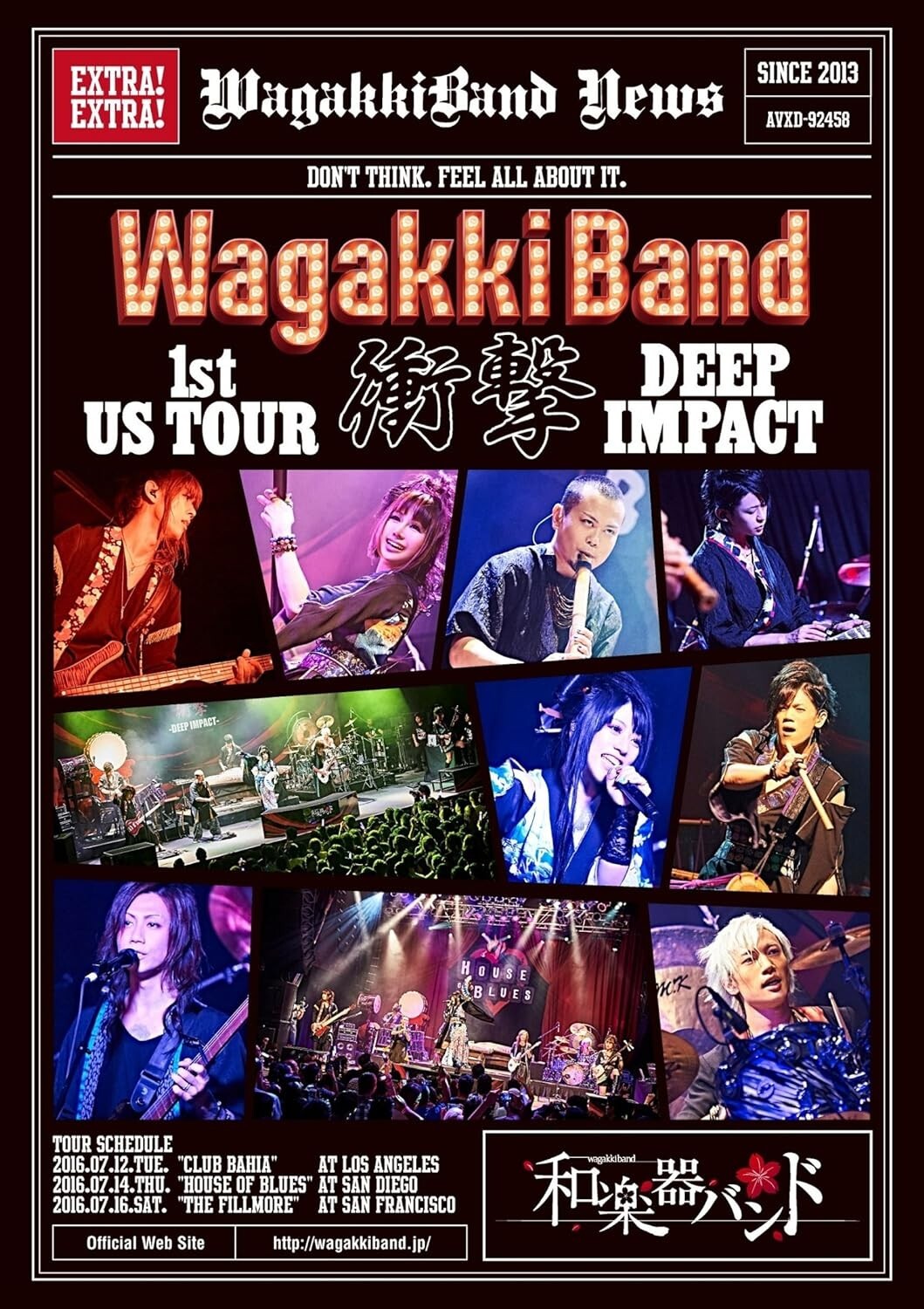 WAGAKKIBAND-WAGAKKIBAND 1ST US TOU -DEEP IMPACT--JAPAN BLU-RAY Ltd/Ed New
