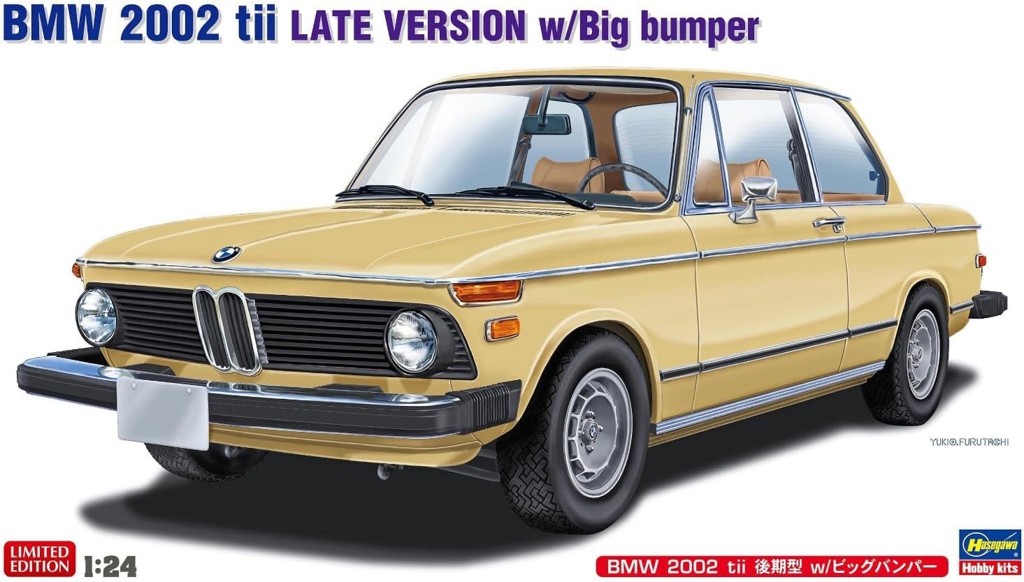 1/24 BMW 2002 tii late model with big bumper plastic model 20756 car NEW