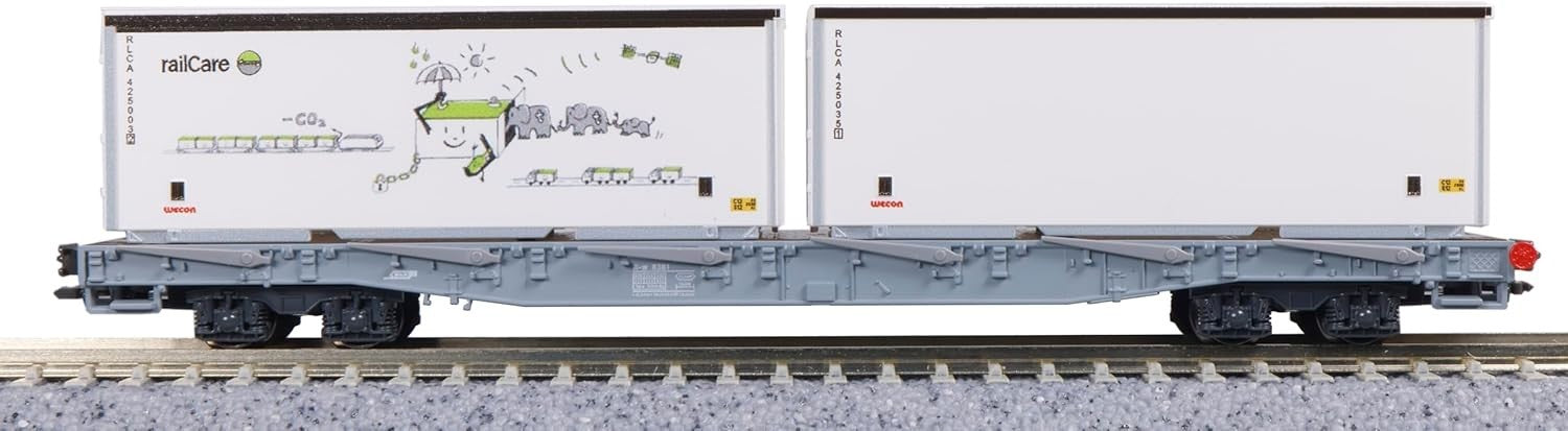 Kato RhB Rw Bogie Stake Wagon Set (4) w/Container Load VI K10-1892 N Gauge NEW