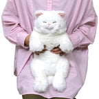 Sunlemon Sleeping Lap Cat Persian WH 22 x 14 x 47cm Stuffed Animal Cute Cat New