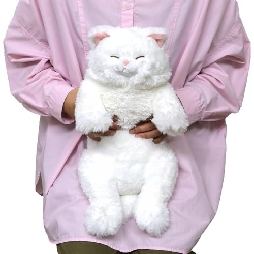 Sunlemon Sleeping Lap Cat Persian WH 22 x 14 x 47cm Stuffed Animal Cute Cat New